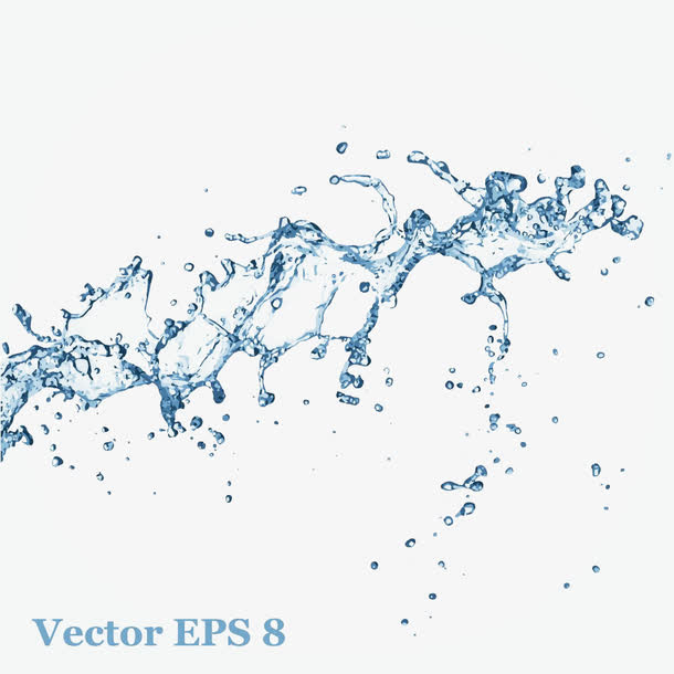 动感四溅的水花免抠