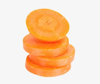橙色切成块的胡萝卜实物免抠