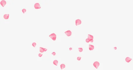 粉红花瓣装饰漂浮不规则免抠
