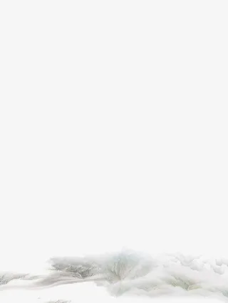 中国春天水墨山水画免抠