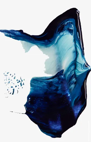 蓝色墨水已抠素材16免抠