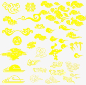 矢量金色祥云免抠