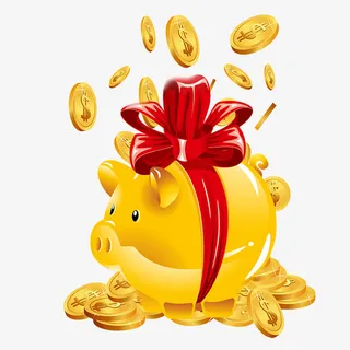 猪年理财储蓄金猪元素免抠