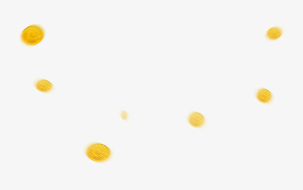 唯美漂浮金币免抠