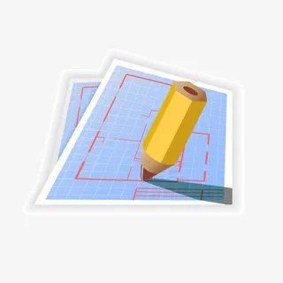 铅笔画图纸免抠