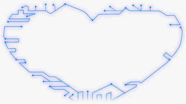 蓝色效果海报建筑物免抠