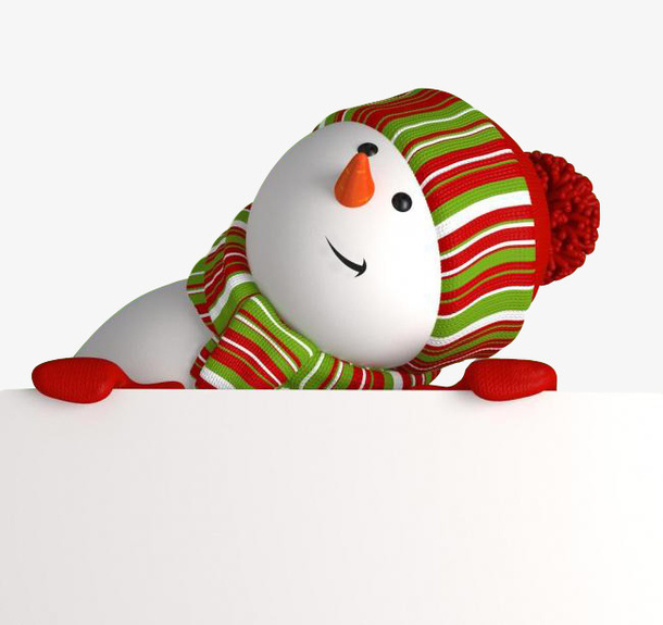 圣诞节雪人歪头免抠节日圣诞节元素