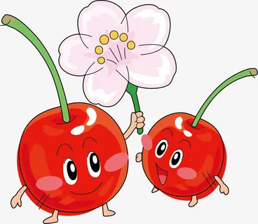 矢量樱桃表情免抠