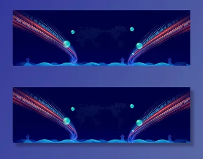 可爱风科技电商淘宝banner背景高清商务科技背景