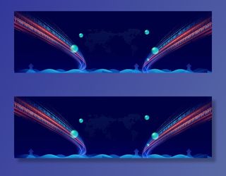 可爱风科技电商淘宝banner背景高清商务科技背景