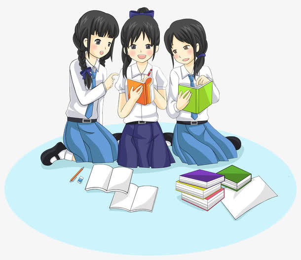韩国可爱女学生免抠