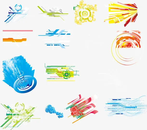 视觉科技背景矢量图