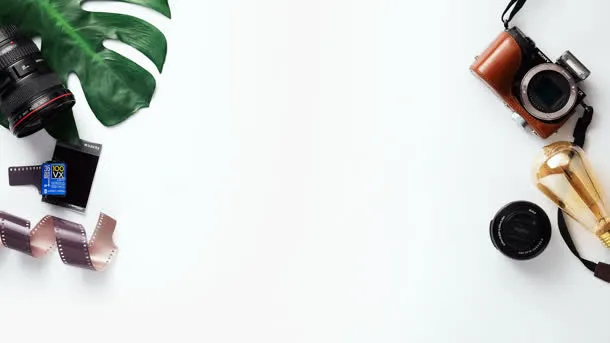 绿叶照相机胶卷镜头免抠