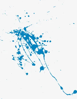 创意蓝色涂鸦免抠