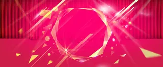 粉色光效幕布海报免抠