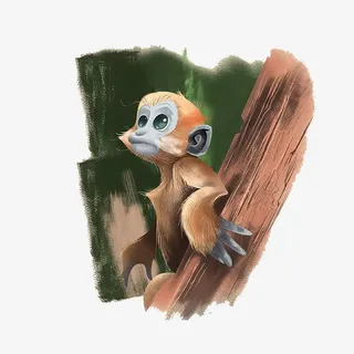 卡通小猴子免抠