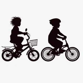 儿童剪影孩子剪影图片免抠