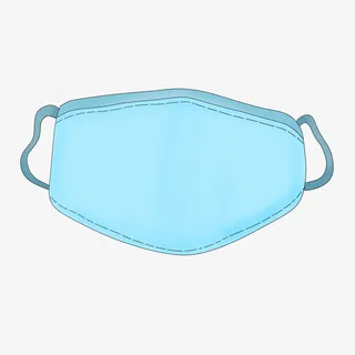 手绘卡通口罩素材免抠