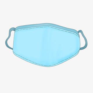 手绘卡通口罩素材免抠