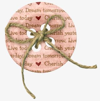 复古纸张纽扣素材免抠