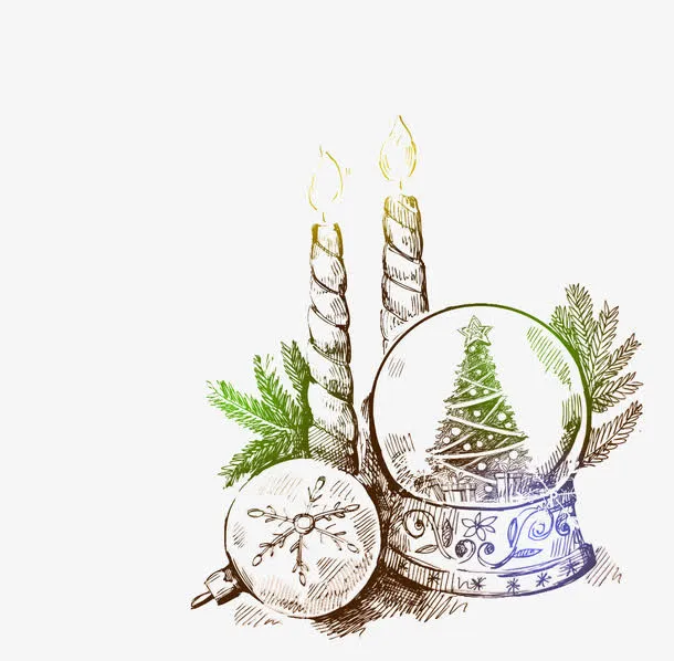 圣诞节贺卡装饰素材免抠