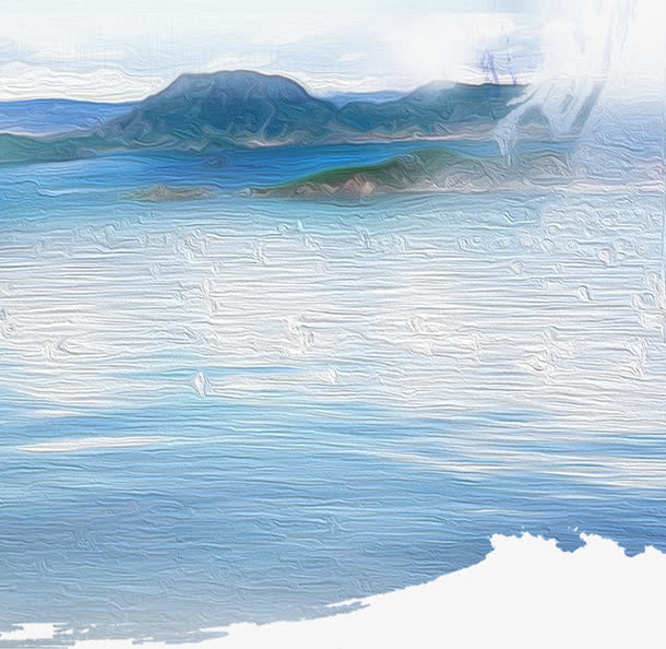 蔚蓝洱海免抠
