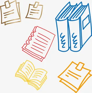 卡通画书本免抠