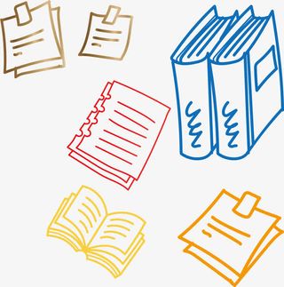 卡通画书本免抠