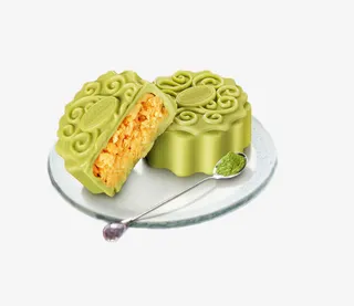 绿色的月饼素材图片免抠