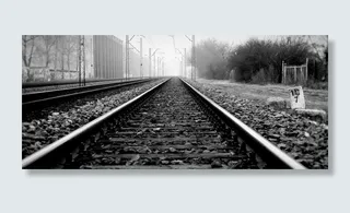 黑白复古火车轨道高清