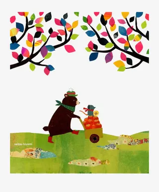 推推车的小熊免抠