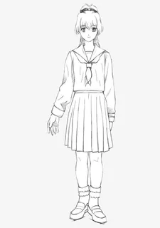 手绘女少先队员免抠 手绘女少先队员免抠