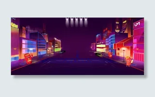 底纹背景节日 霓虹免抠