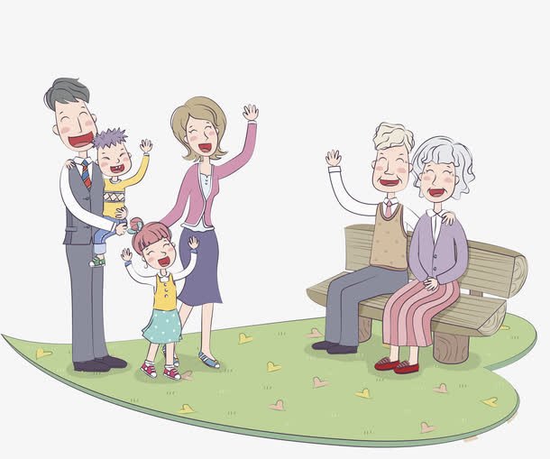 看望老人免抠