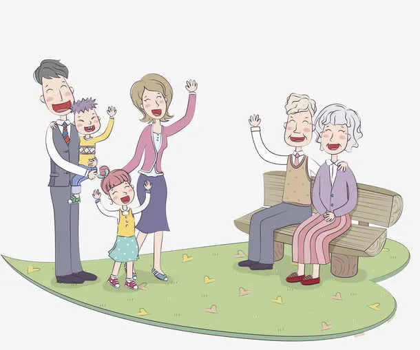 看望老人免抠