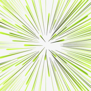 草绿色发射线条科技视觉矢量免抠