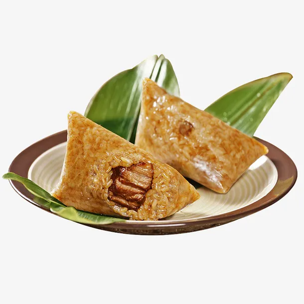 嘉兴鲜肉粽子特写免抠