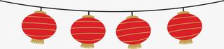春节红色灯笼挂饰免抠