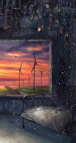 病房外的希望动漫海报背景免抠 病房外的希望动漫海报背景免抠