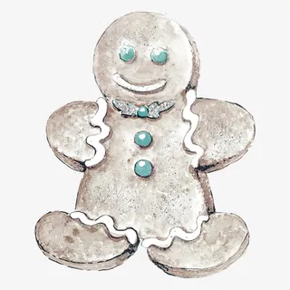 圣诞节精美姜饼人免抠