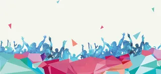 运动健康人物渐变几何立体水彩彩色高清