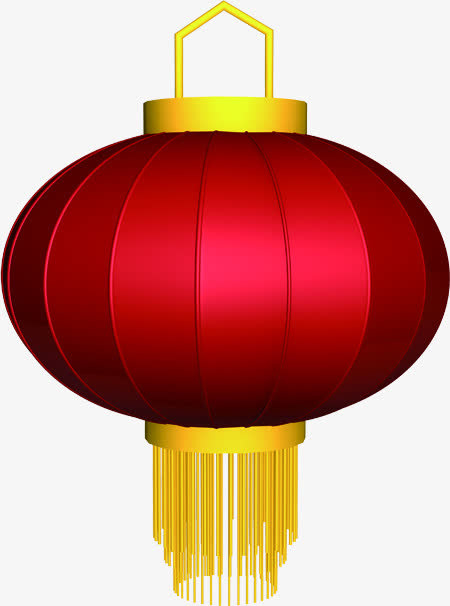 手绘红色中秋灯笼免抠