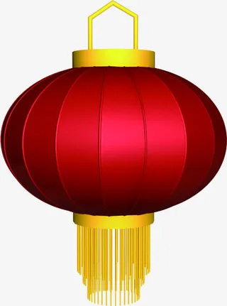 手绘红色中秋灯笼免抠