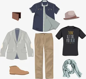 男装搭配免抠