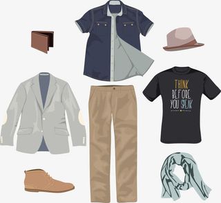 男装搭配免抠
