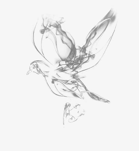 鸟型烟雾免抠