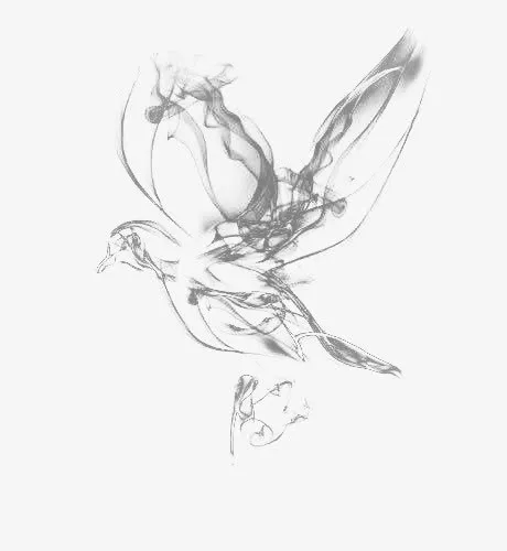 鸟型烟雾免抠