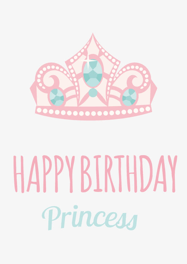 卡通皇冠生日免抠