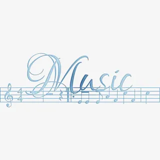 音乐英文艺术字免抠