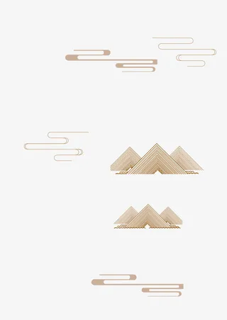 中国风金色古典花纹免抠